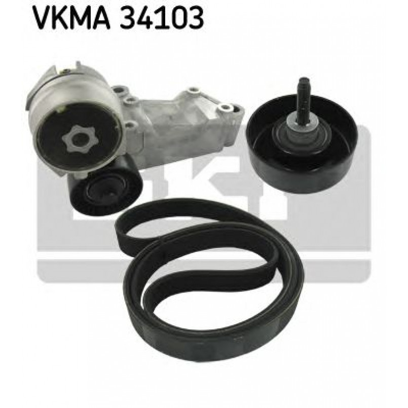 VKMA 34103 SKF Комплект доріжкового ремня (ролик, ремінь)